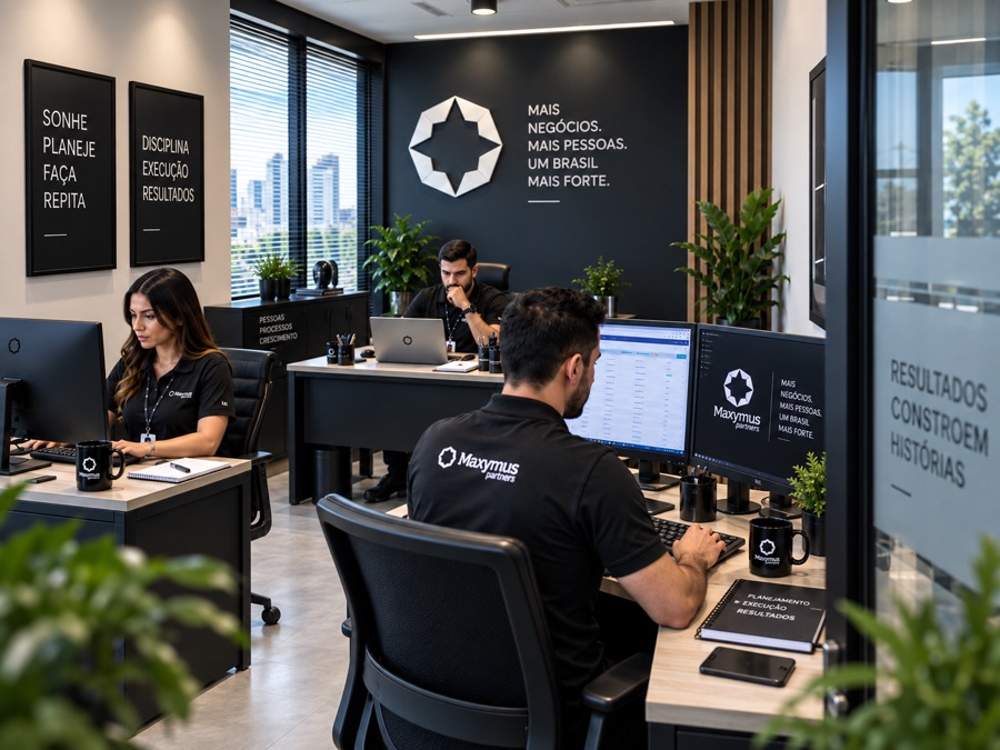 Unidade Maxymus Office com franqueado, SDR e Closer