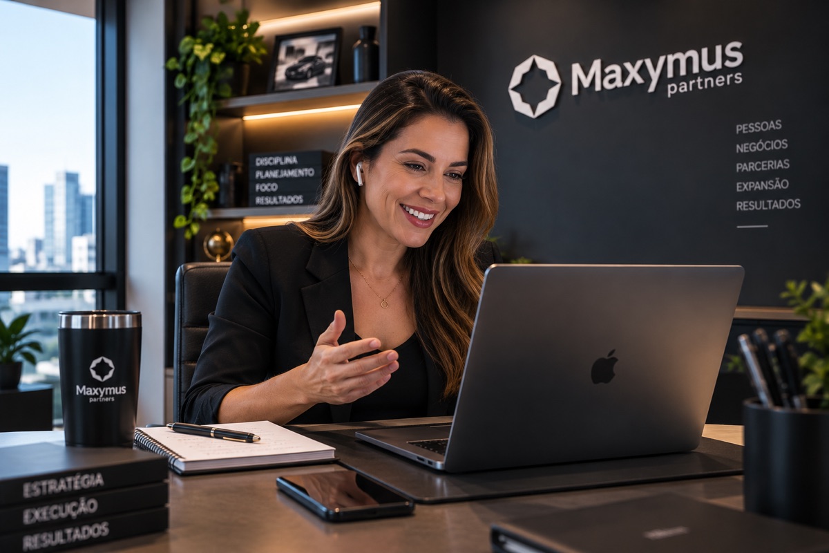 Franqueada Maxymus Partner em seu escritório Home Based